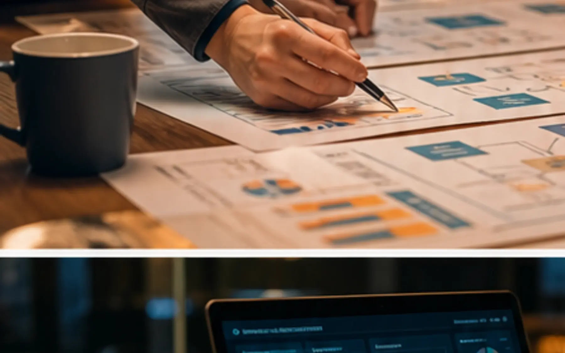 Professionnels préparant un projet digital